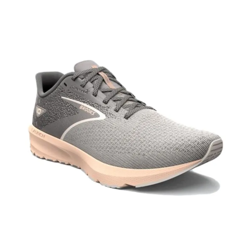 Brooks Launch 10 Cushioned Slip Resistant Abrasion Resistant Low Top Casual Running Shoes Women's Gray-1