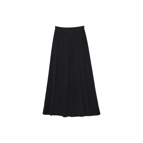 VERA VEINS Casual Long Skirts Women's Black