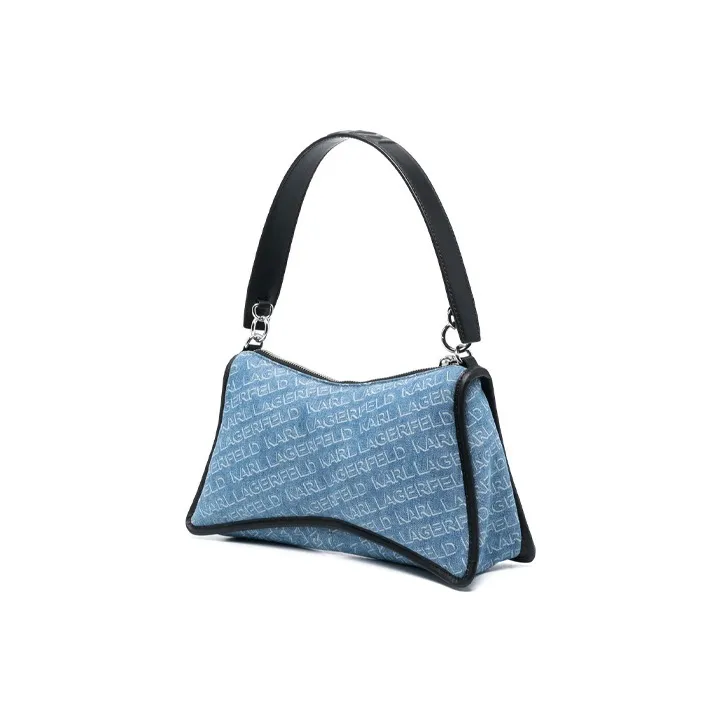 KARL LAGERFELD Denim One Shoulder Handbag Women's Blue-1