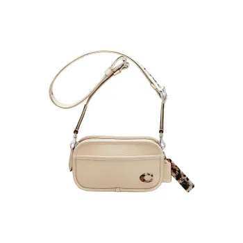 Coachtopia Leather Camera Bag, Shoulder Bag, Crossbody Bag Small Size Women's White
