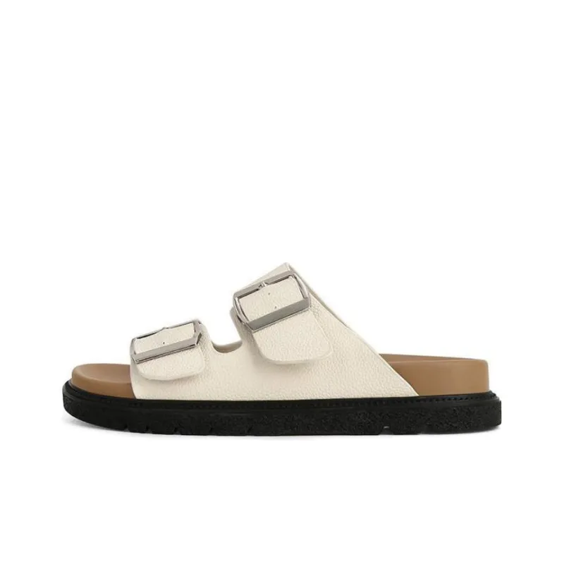 CHRISTINE SHEII Siu Siu Slide Slippers 3cm Women's Milk White-0