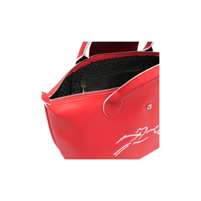 LONGCHAMP Le Pliage Xtra Leather Dumpling Bag Portable Crossbody Bag Shoulder Bag Small Size Women's Red-3