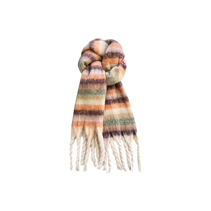 FREE RABBITⅡ Mohair Knit Scarves Unisex-4