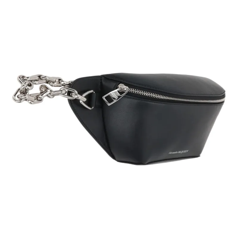 Alexander McQueen Calfskin Clutches Fanny Pack Regular Men's Black-1