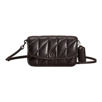 COACH Hayden Nappa Leather Pillow Bag, Shoulder Bag, Crossbody Bag Small Size Women's Black