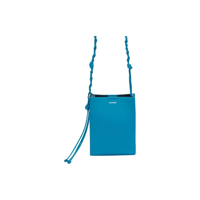 JIL SANDER Leather Shoulder Bag Crossbody Bag Small Size Women's Blue-0