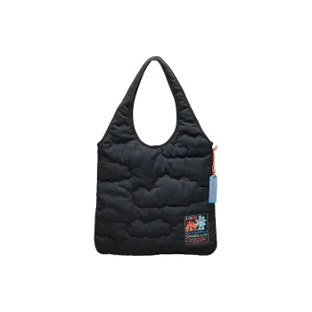 Coachtopia Recycled Polyester Tote Bag, Shopping Bag, Handbag Large Size Women's Black
