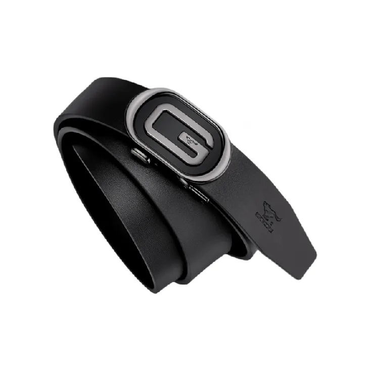SEPTWOLVES Webbing Automatic Buckle Casual Cow Leather Leather Belts Men's Width 3.5CM-2