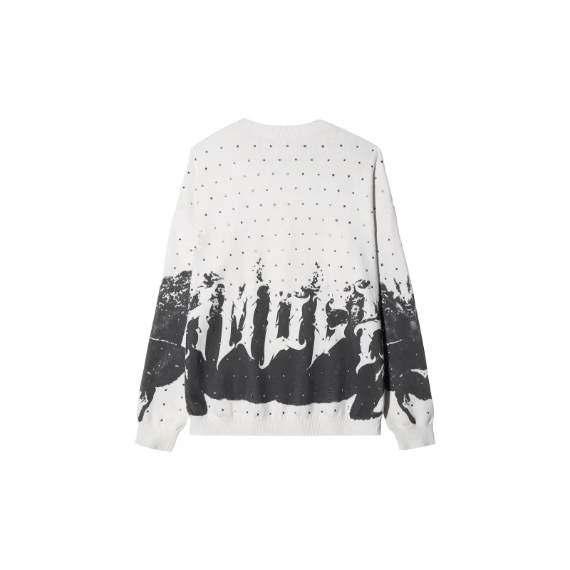 TCH Sweatshirts Unisex White With Black Logo-1