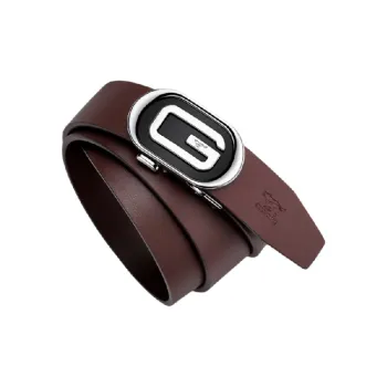 SEPTWOLVES Webbing Automatic Buckle Casual Cow Leather Leather Belts Men's Width 3.5CM