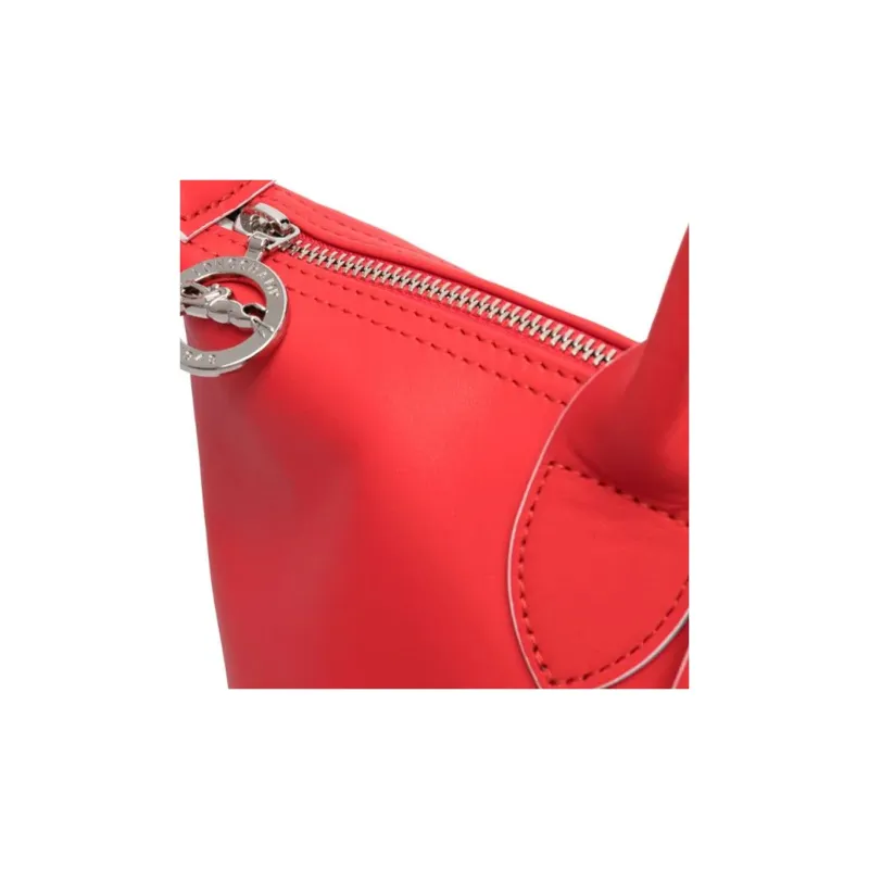 LONGCHAMP Le Pliage Xtra Leather Dumpling Bag Portable Crossbody Bag Shoulder Bag Small Size Women's Red-2