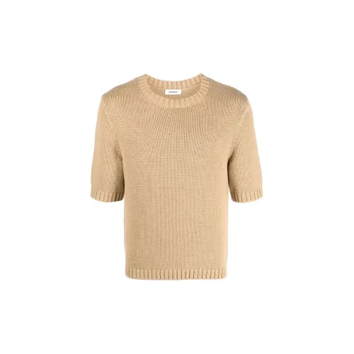 Sandro Sweaters Men Camel Brown