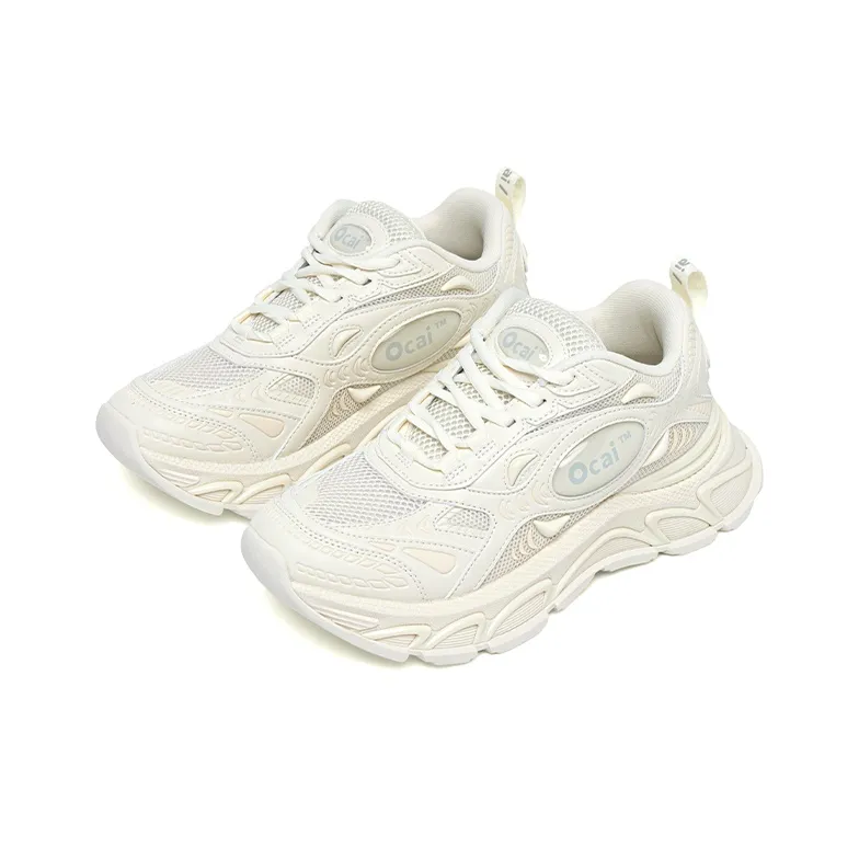 Ocai Runtech3.0 Durable Breathable Low Top Running Shoes Unisex Milk White-2