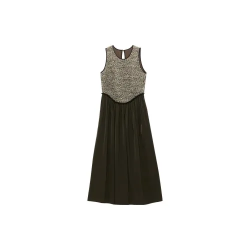 VERA VEINS Sleeveless Dresses Women's Chocolate Brown