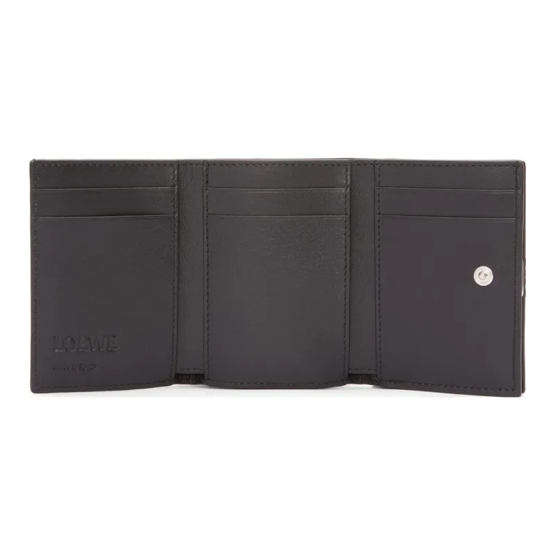 LOEWE Anagram Pebbled Calfskin Wallet Women's Black-2