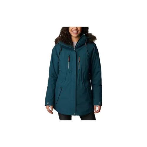 Columbia Payton Pass Windbreaker Jackets Women's Peacock Green