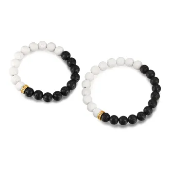 CIROCCO Volcanic Stone Titanium Steel Bracelets Unisex Good Luck