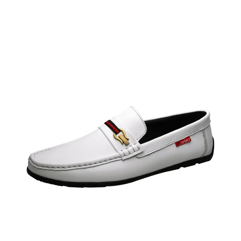 CKVUSAMG Gommino Loafers Unisex Black/White-1