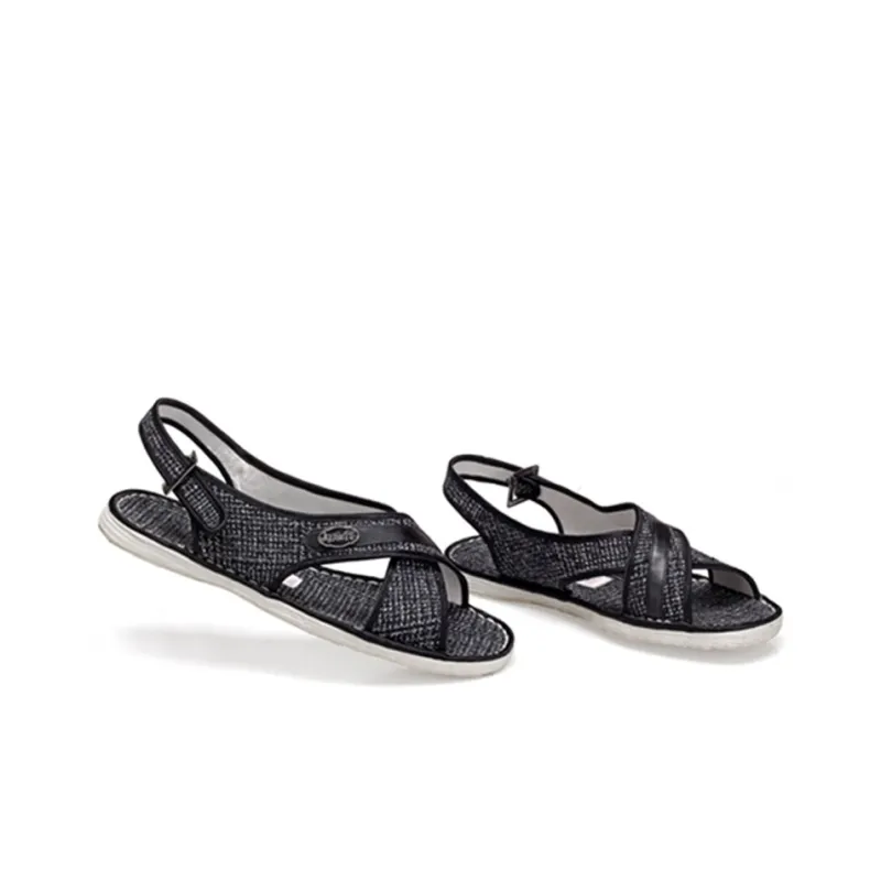 Neiliansheng Strap Sandals Men's Black Plaid-2