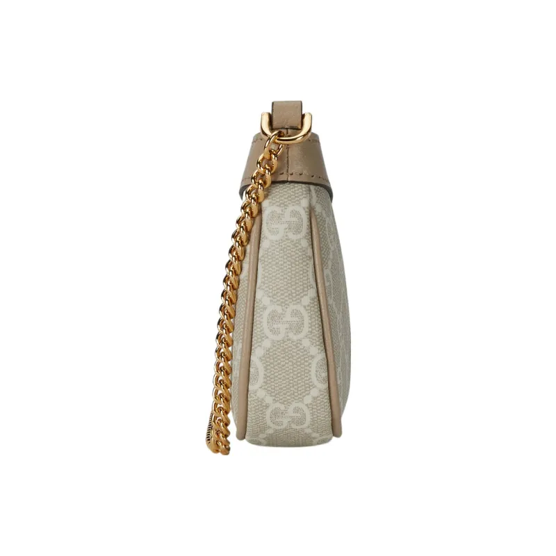 GUCCI Ophidia Canvas With Leather Finish Handbag Shoulder Bag Mini Women's Beige-2
