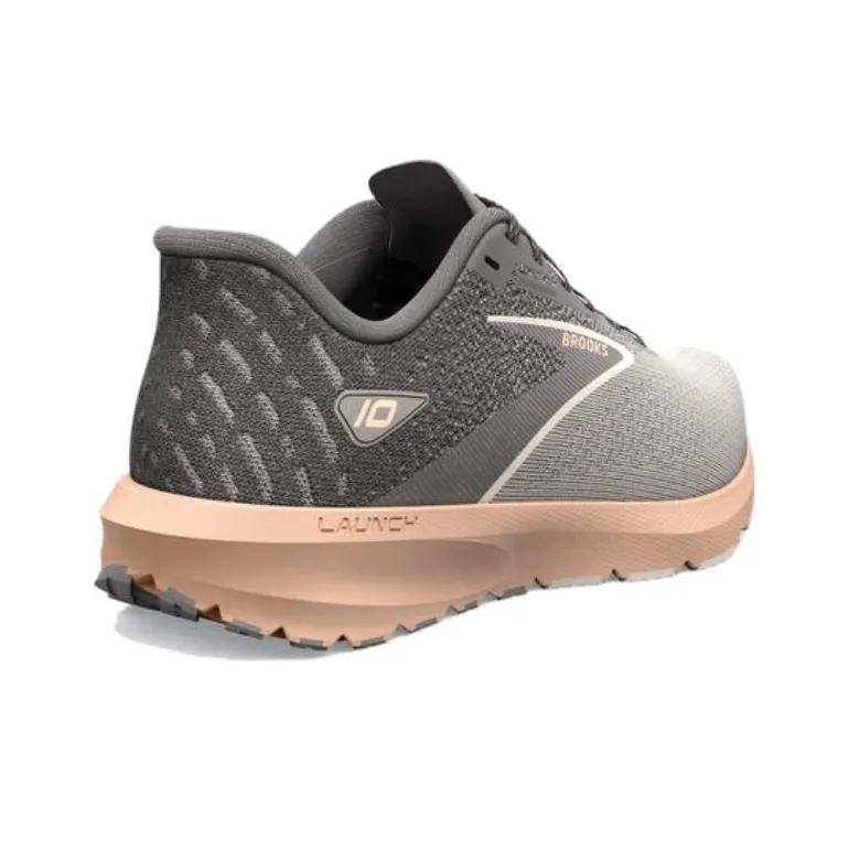 Brooks Launch 10 Cushioned Slip Resistant Abrasion Resistant Low Top Casual Running Shoes Women's Gray-3