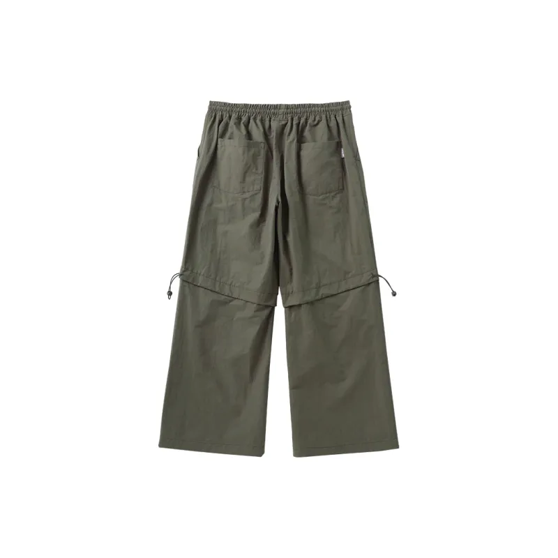 LAMLICKA Loose Fit Straight Casual Pants Unisex Olive-1