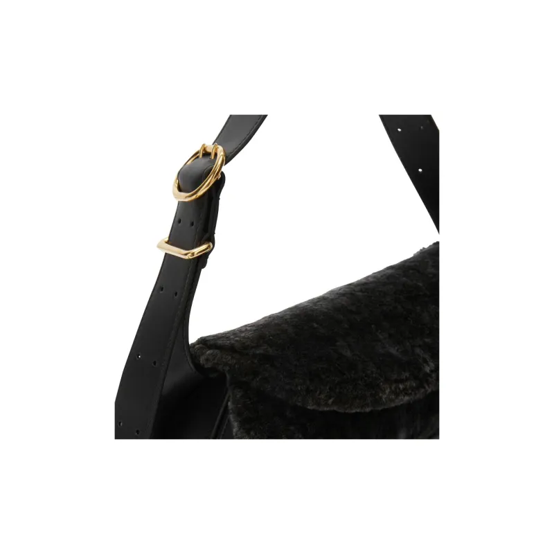 JIL SANDER Cannolo Lamb Fur With Calfskin Handbag, Shoulder Bag Women's Black-3