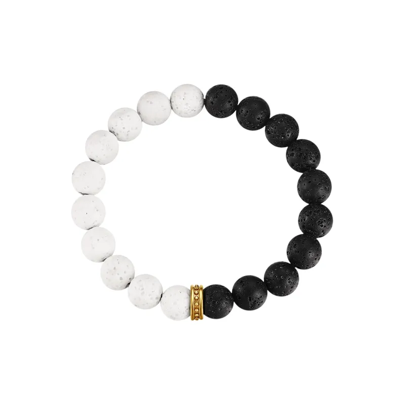 CIROCCO Volcanic Stone Titanium Steel Bracelets Unisex Good Luck-3