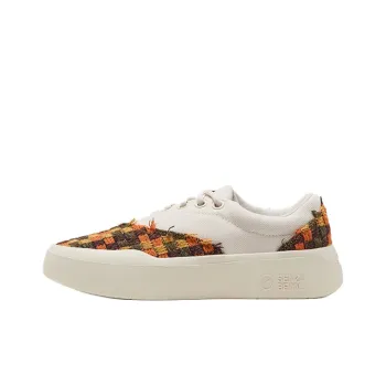 Senzubean Coverage Warm Slip Resistant Cushioning Wear Resistant Breathable Low Top Skateboard Shoes Unisex Pumpkin