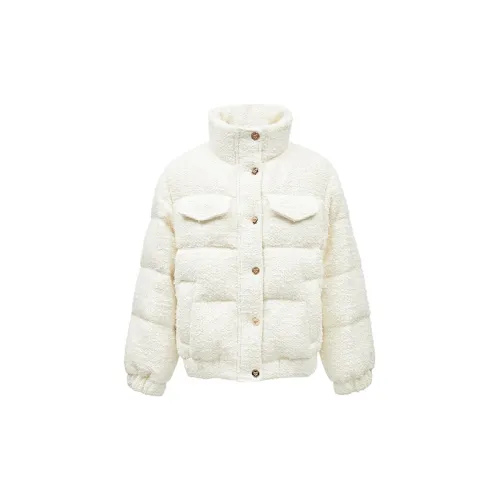 ONLY Down Jackets Women's A06 White Tweed WHITE TWEED