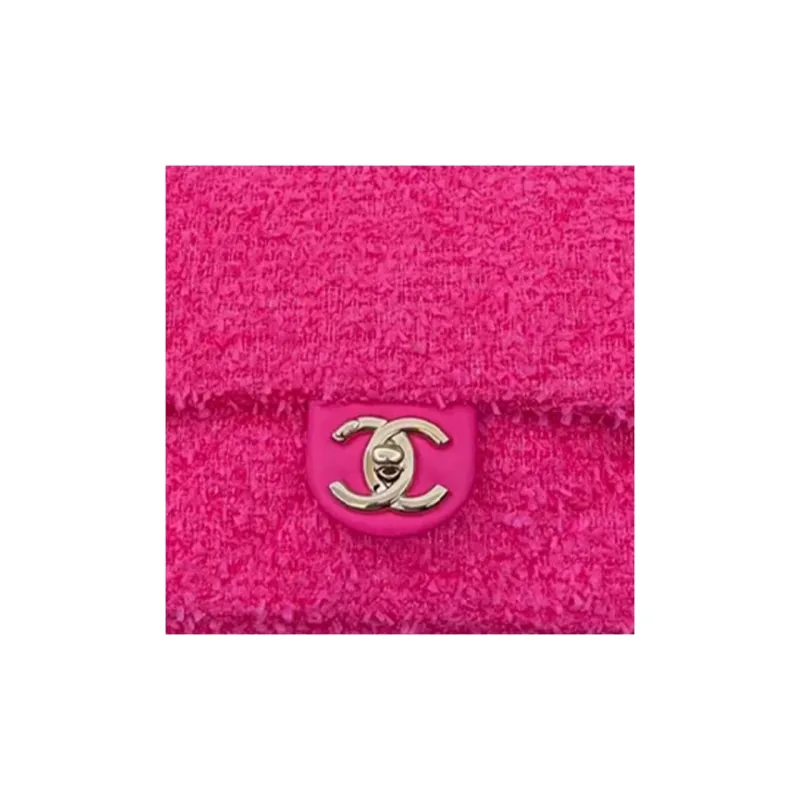 CHANEL Coco Tweed Chain Bag, Shoulder Bag, Crossbody Bag Women's Pink-1