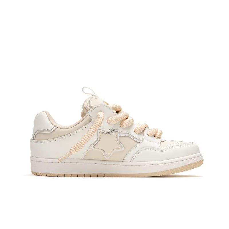 Youthloser Low Top Skateboard Shoes Unisex Beige-1
