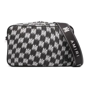 AMIRI Fabric Messenger Bag Shoulder Bag Crossbody Bag Regular Men's Black/White