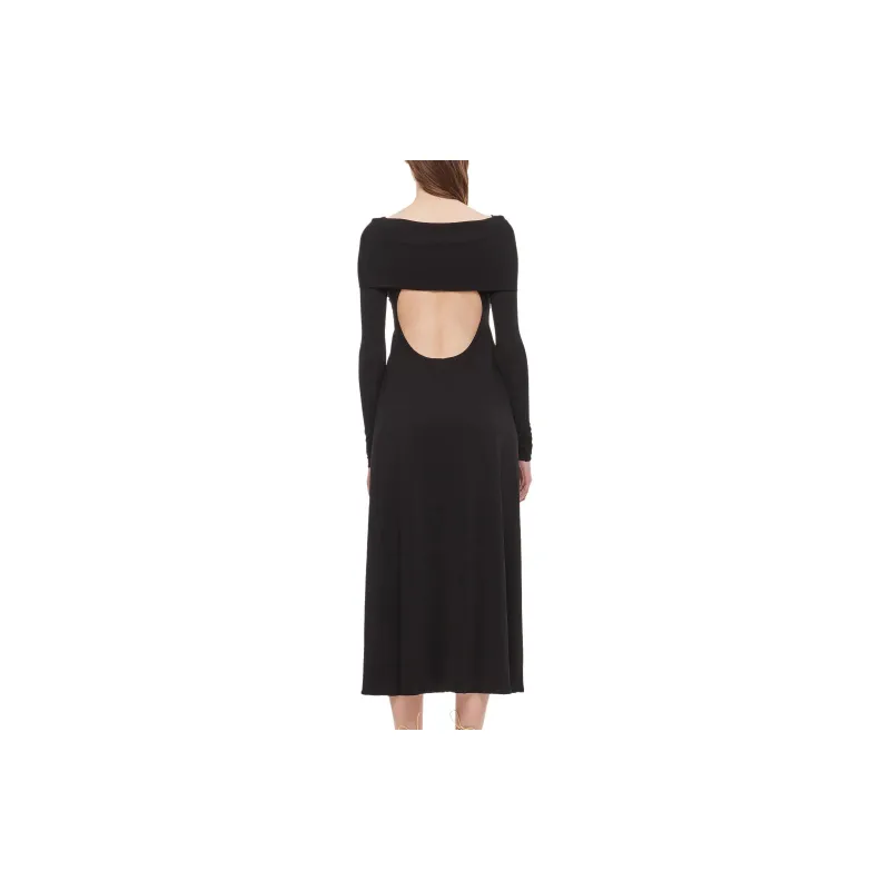 KHAITE Off Shoulder Ope Back Dress-1