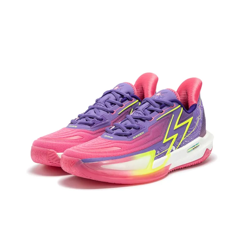361° BIG3 4.0 Quick Pro Cushioning Anti Slip And Wear Resistant Low Top Carbon Plate Basketball Shoes Men's Purple-2