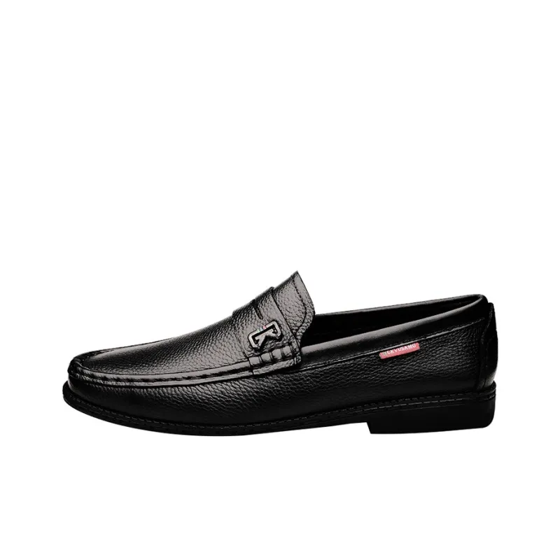 CKVUSAMG Leather Shoes Unisex Black-0