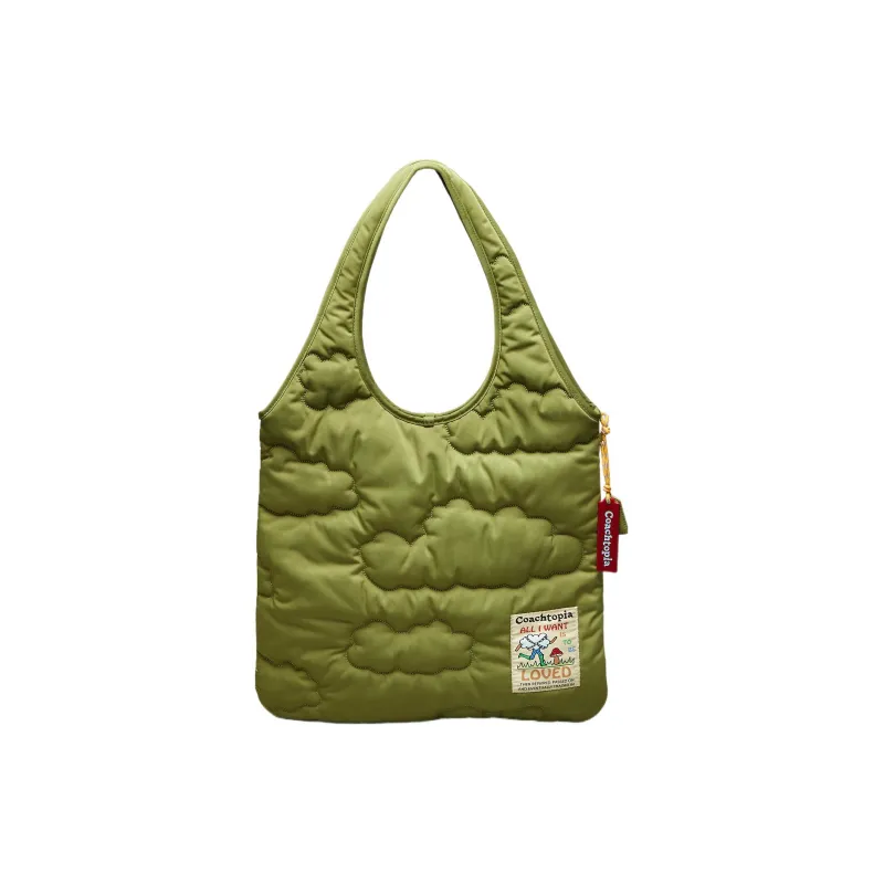 Coachtopia Recycled Polyester Tote Bag, Shopping Bag, Handbag Tubas Women's Olive Green-0