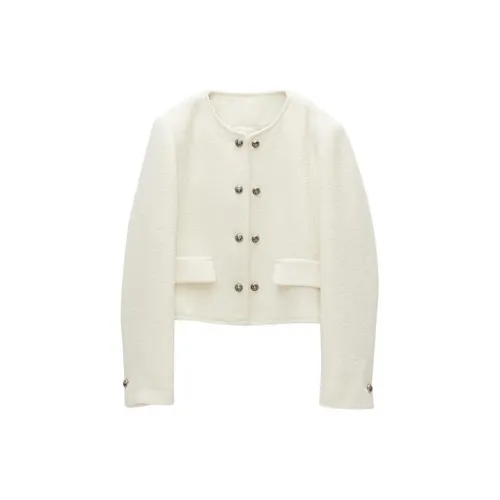 VERA VEINS Jackets Women's Cream White