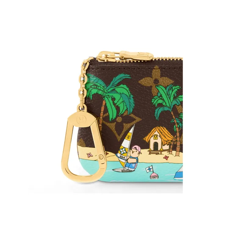 LOUIS VUITTON Key Pouch Dragon Fruit Pink-5