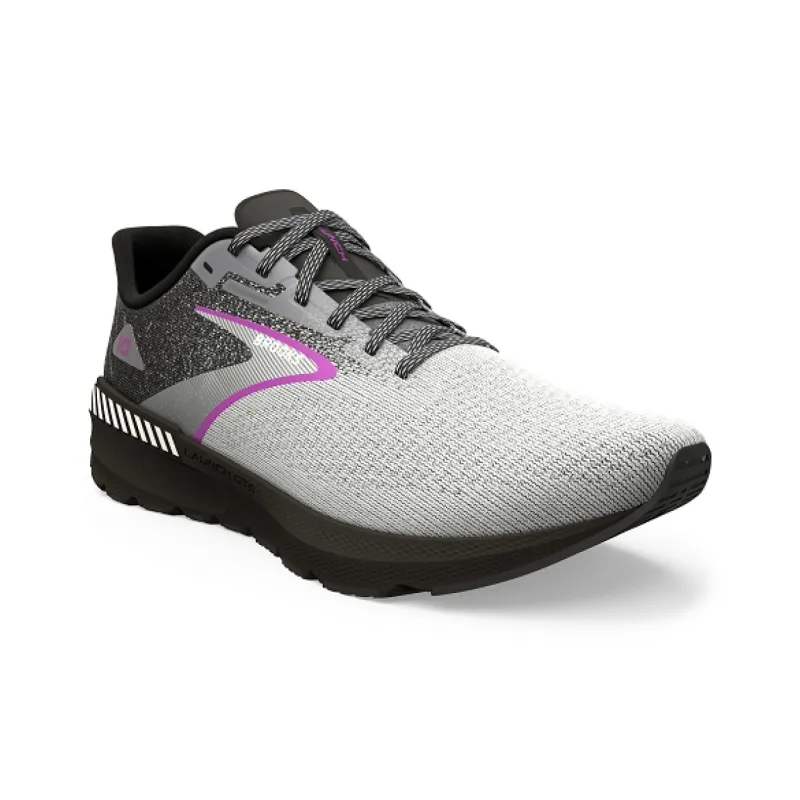 Brooks Women's Launch GTS 10 Anti Slip Wear Resistant Low Top Running Shoes Women's Black Purple-1