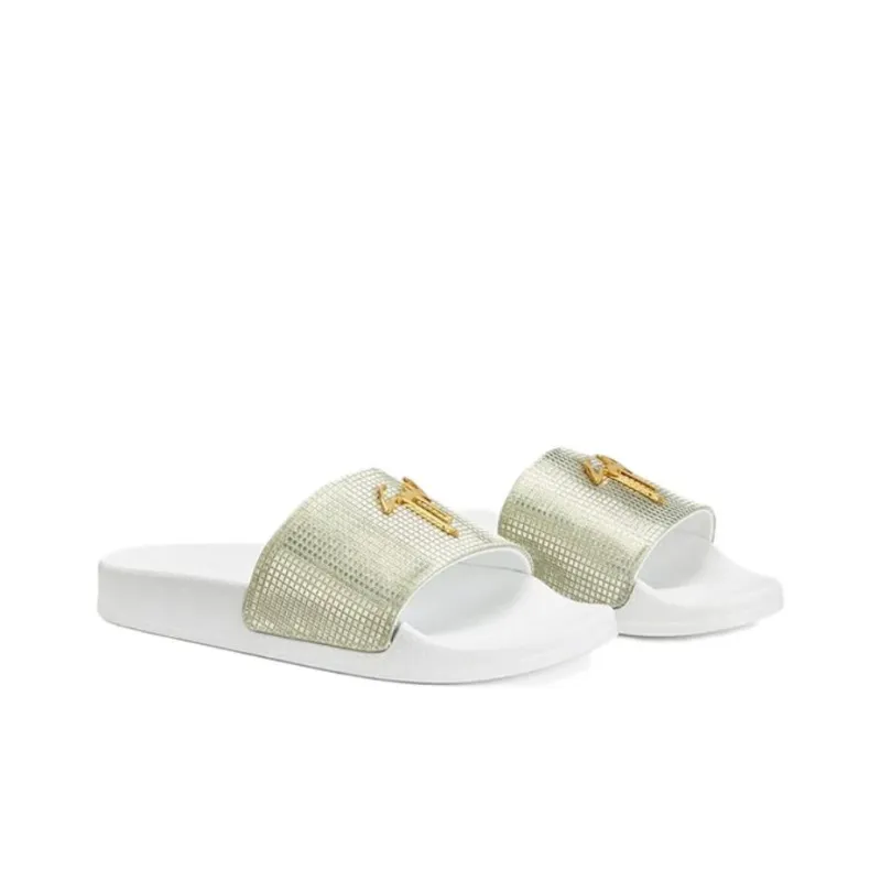 Giuseppe Zanotti/GZ Brett Slip Resistant Slide Slippers Women's Gold-1