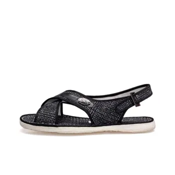 Neiliansheng Strap Sandals Men's Black Plaid