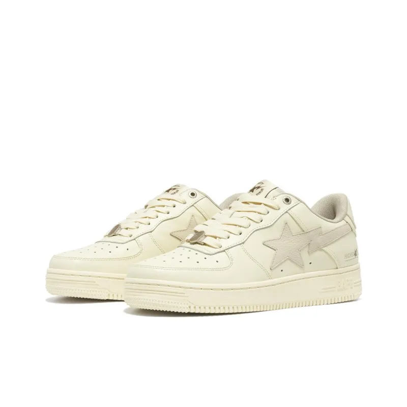 Highsnobiety x A BATHING APE STA Wear Resistant Low Top Skateboard Shoes Men's Khaki-2