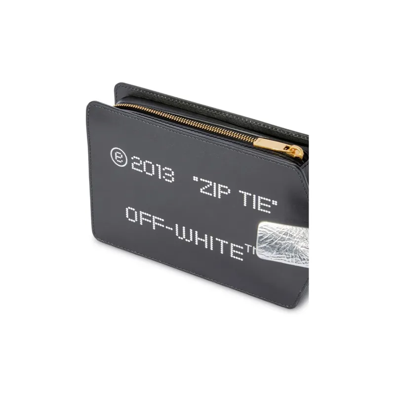 OFF WHITE Medium Zip Tie Clutch-2