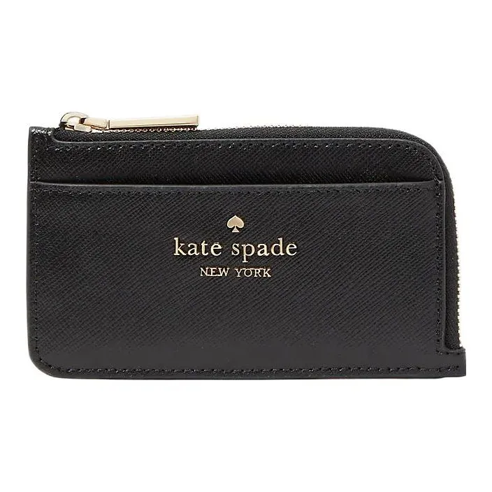 Kate Spade Leather Coin Purse, Card Holder Regular Women's Black-0