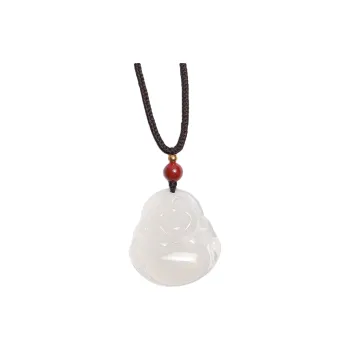 Artisan Lock Heart Jade Chalcedony Jade Necklaces Women's Chalcedony
