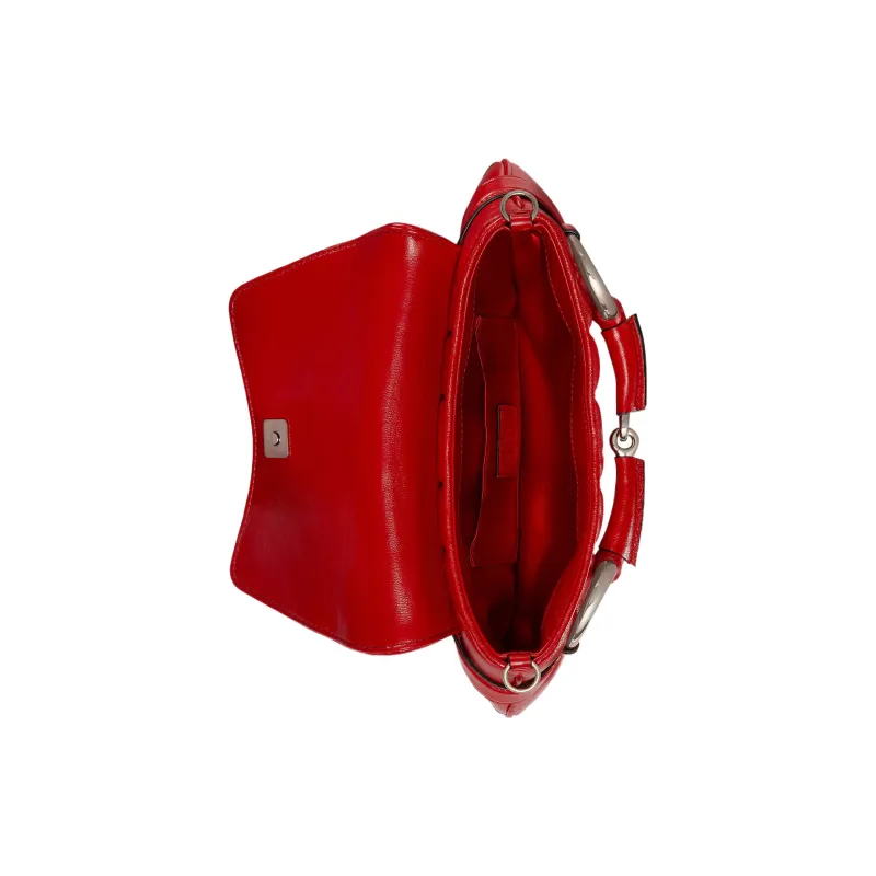 GUCCI Leather Handbag Shoulder Bag Women's Red-8