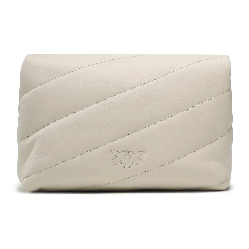 PINKO Leather Crossbody Bag, Shoulder Bag Women's White-2
