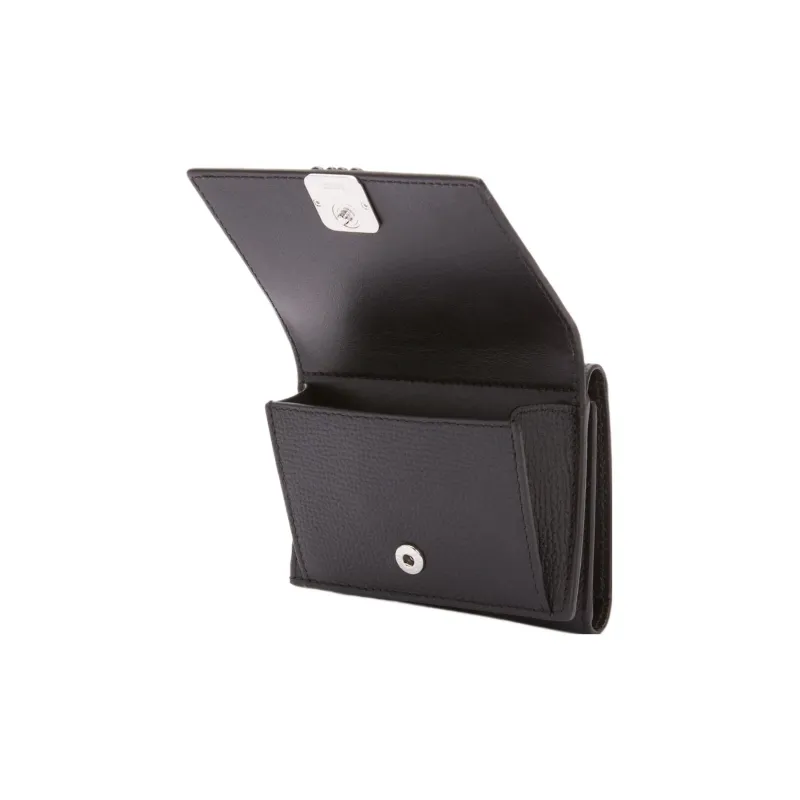 LOEWE Anagram Pebbled Calfskin Wallet Women's Black-3