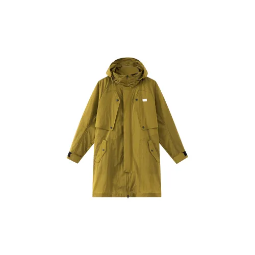 LNG Urban Function Series Trench Coats Unisex Mustard Green